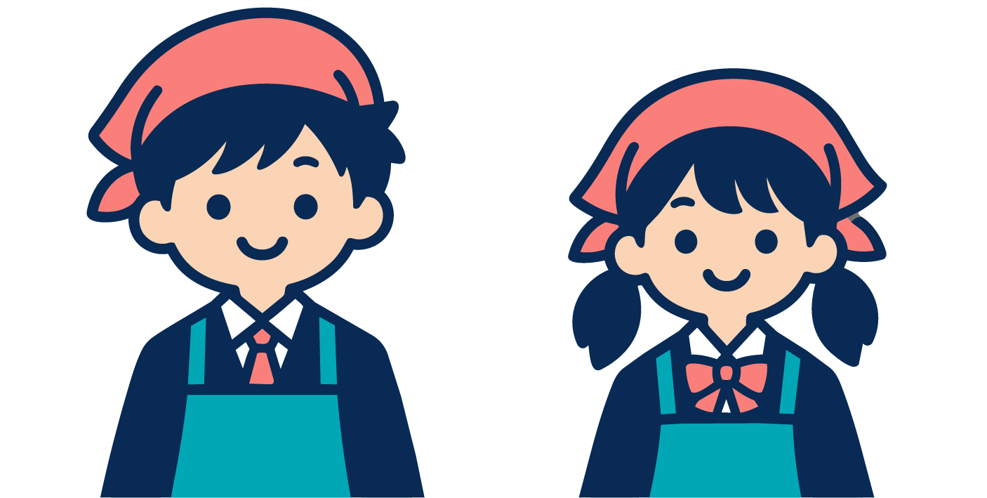 高校生・年少者スタッフのイラスト